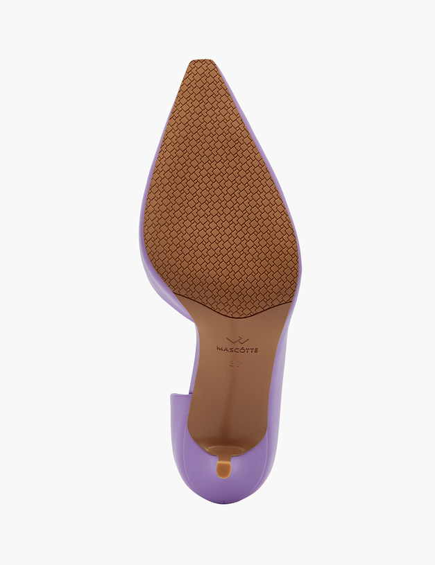 Фиолетовые кожаные женские туфли MASCOTTE 171-210513-6526M | ракурс 5