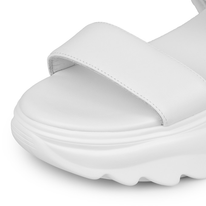 Белые женские сандалии на платформе LOLLI|POLLI в спортивном стиле