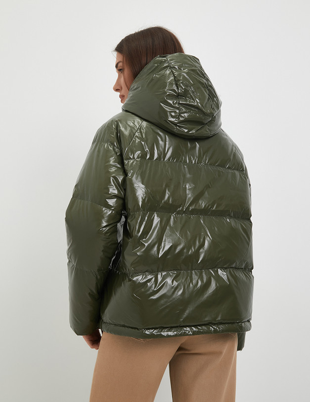 Зеленая женская дутая куртка MASCOTTE 234-3301-2404 | ракурс 7