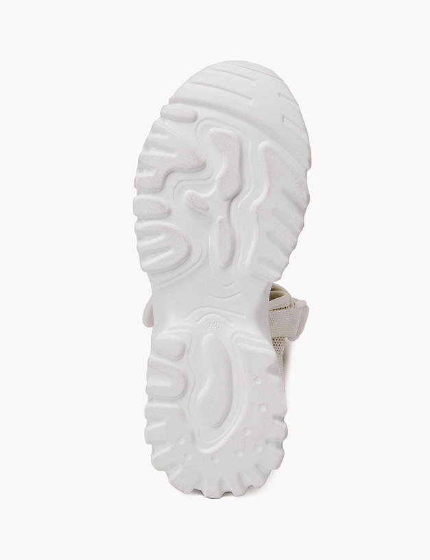 Белые женские сандалии на липучке MASCOTTE 234-315511-0201 | ракурс 5