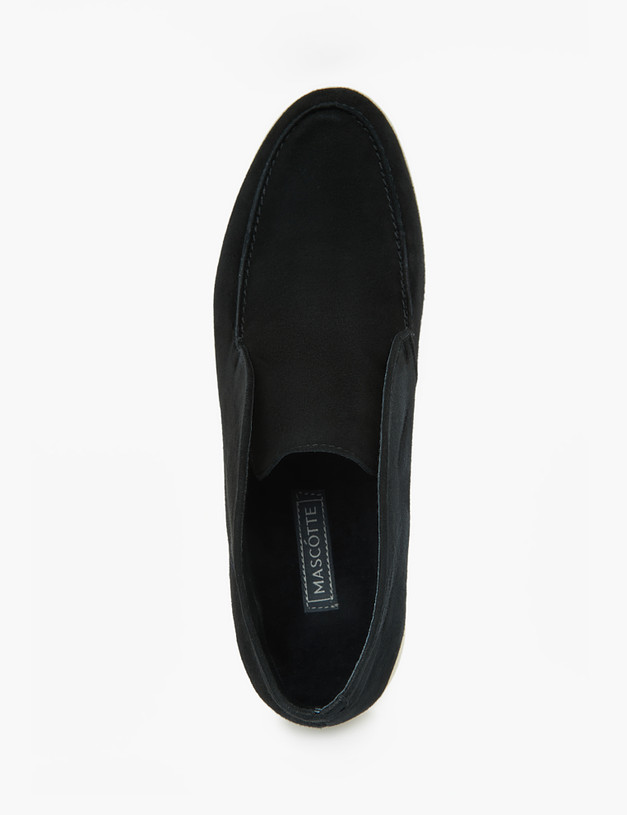 Черные женские ботинки из велюра MASCOTTE 58-2141124-3605M | ракурс 4