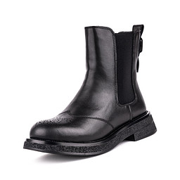 245-22WK-274VW Ботинки женские кож.спилок/и.мех черн, Zenden