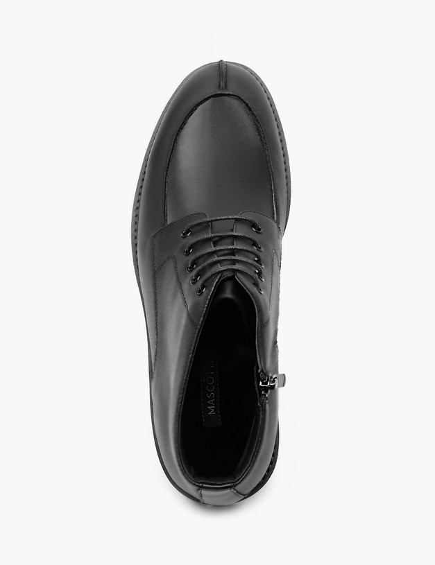 Черные кожаные мужские ботинки MASCOTTE 128-2221526-0102 | ракурс 4