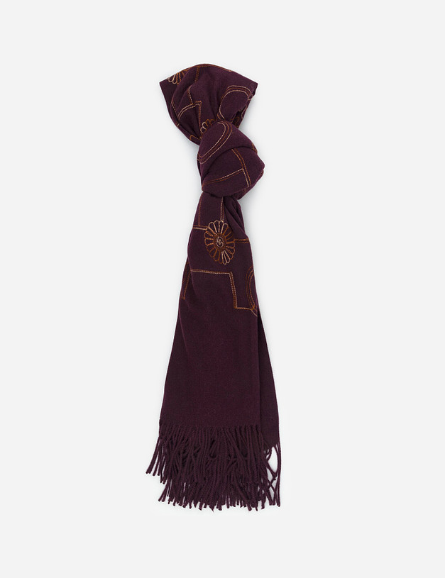 Бордовый женский шарф MASCOTTE 700-0206-2405 | ракурс 1