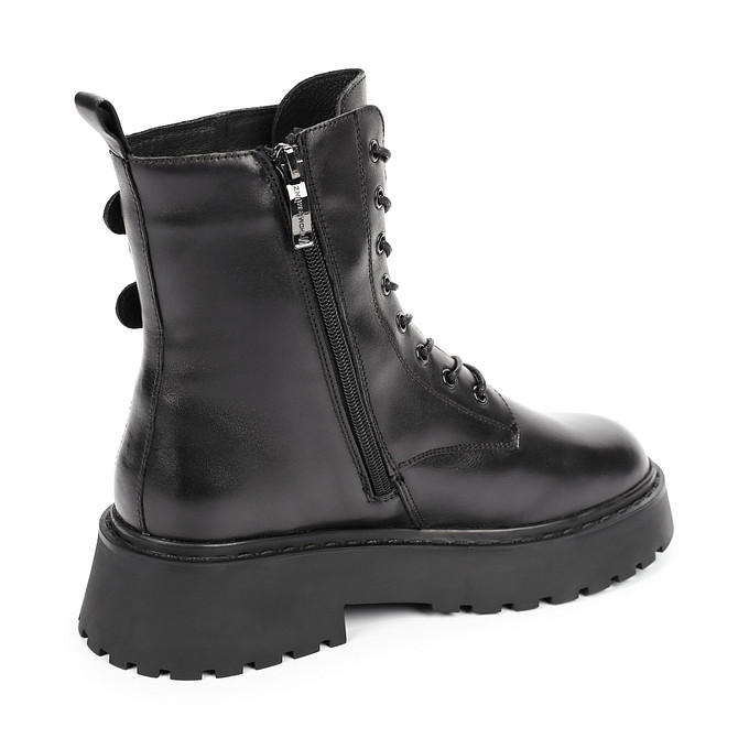Черные женские кожаные ботинки "Томас Мюнц"