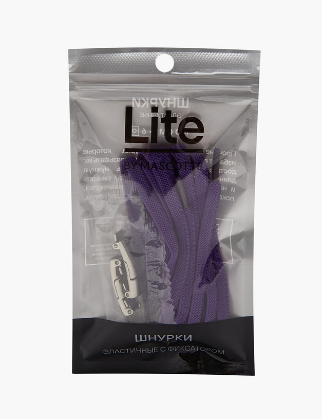 Фиолетовые эластичные шнурки с фиксатором MASCOTTE 951-3201-2407 | ракурс 1