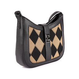 NA-41BWC-018 Сумка женская и.кожа-текстиль/текстиль черн-мульти, S, INSTREET