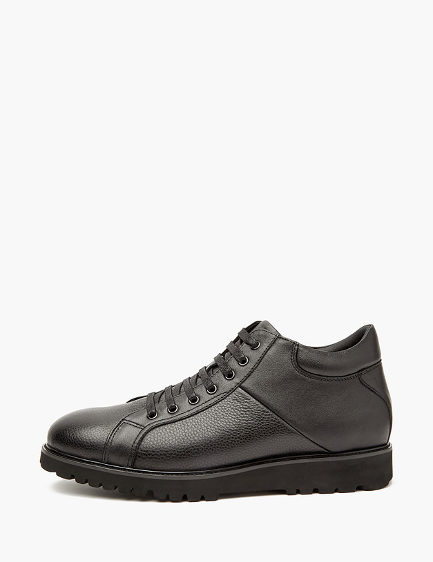 Черные мужские ботинки с меховой подкладкой MASCOTTE 128-220432-0102 | ракурс 2