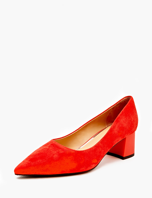 Красные женские туфли на квадратном каблуке MASCOTTE 172-4122812-4639M | ракурс 4