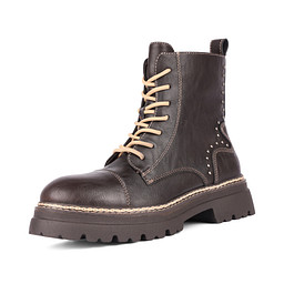 91-42WB-061ST Ботинки женские и.кожа/текстиль корич, INSTREET
