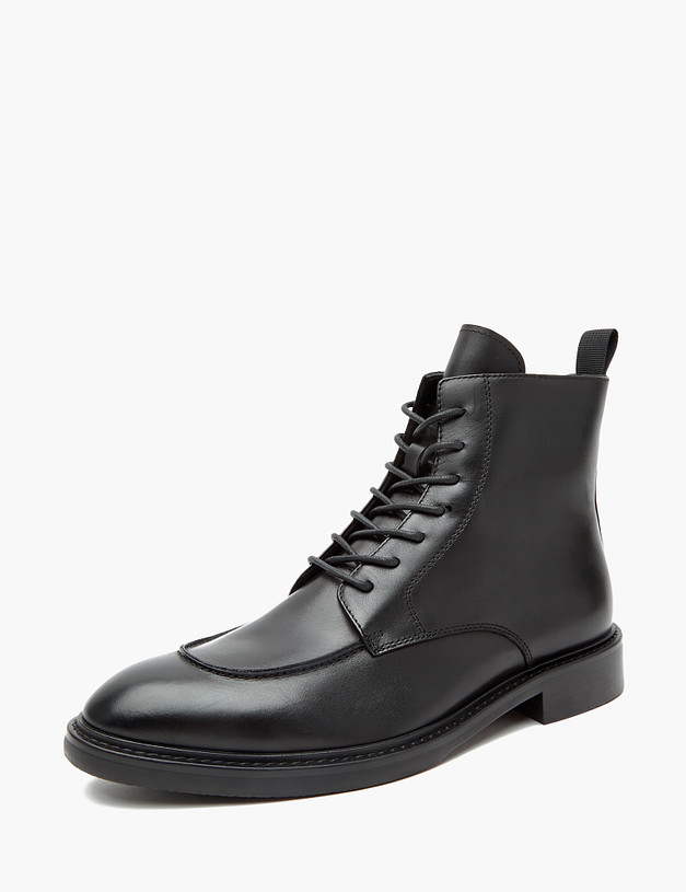 Черные кожаные мужские ботинки MASCOTTE 22-320822-0102 | ракурс 2