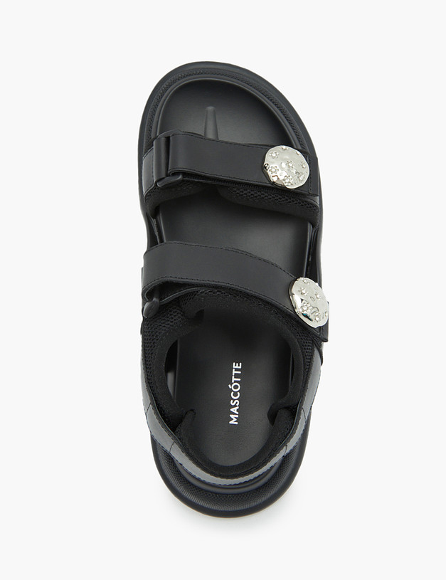 Черные женские сандалии с массивной подошвой MASCOTTE 47-310423-0102 | ракурс 4
