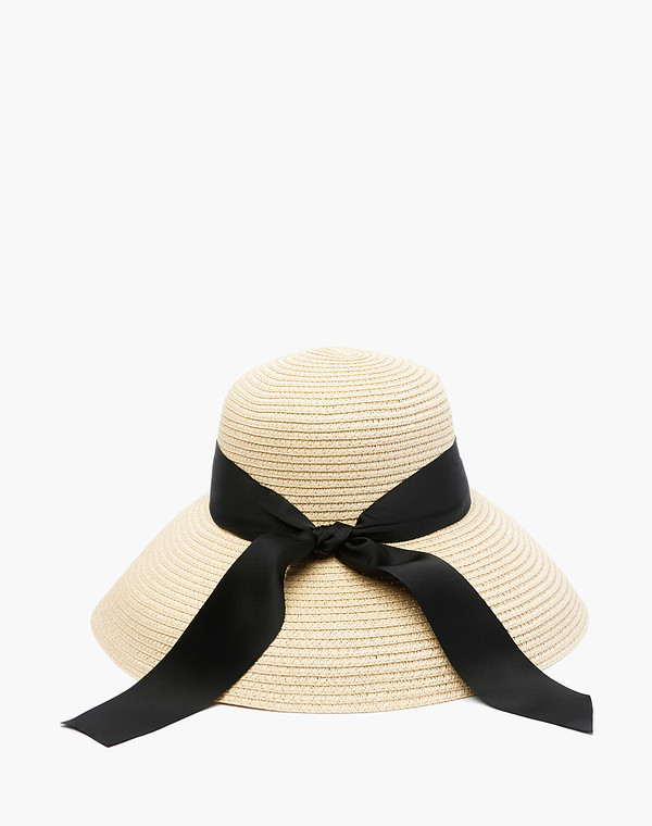 756-2104-1001 Шляпа женская целлюлоза-текстиль бел-черн, Mascotte