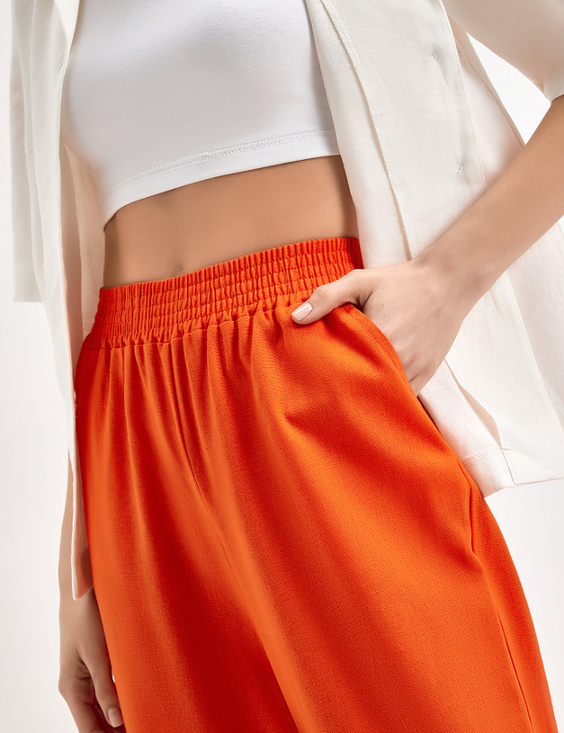 Оранжевые женские брюки-джоггеры MASCOTTE 790-3118-2713 | ракурс 4