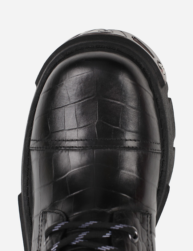 Черные женские ботинки на грубой подошве MASCOTTE 15-1223621-0102 | ракурс 5