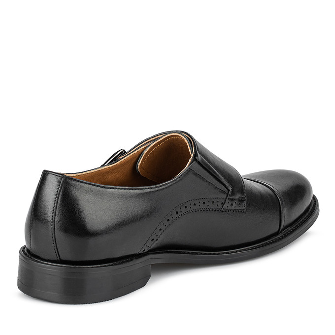 Черные кожаные мужские полуботинки монки «Саламандер»