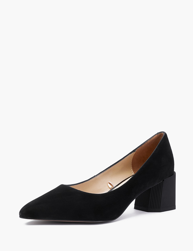 Черные велюровые женские туфли MASCOTTE 21-211611-3605M | ракурс 2