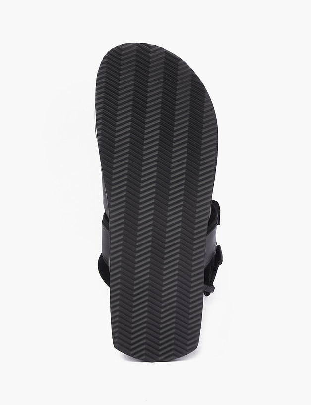 Черные кожаные мужские сандалии MASCOTTE 128-2117865-0102 | ракурс 6