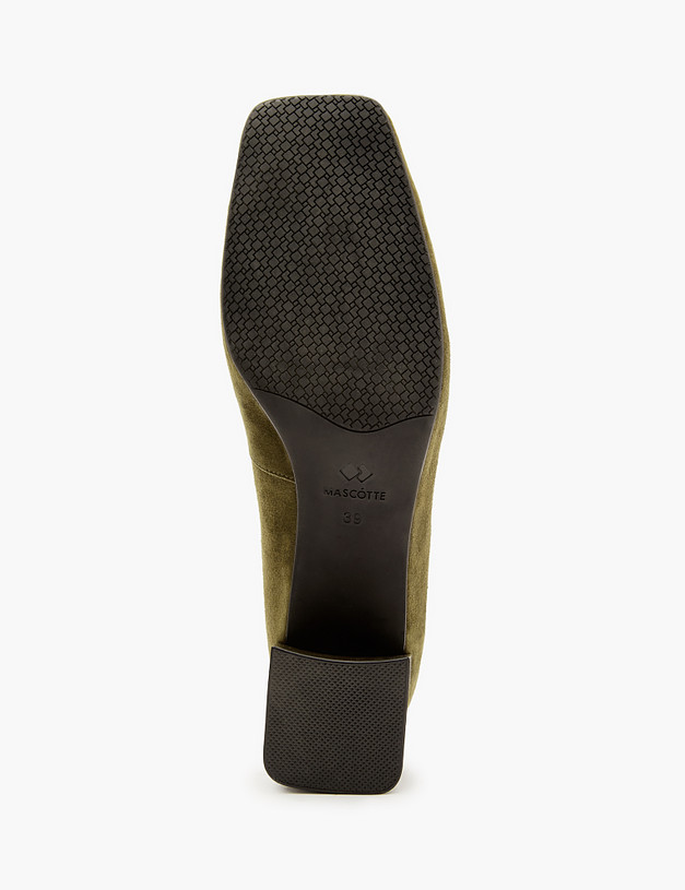 Оливковые женские туфли на низком каблуке MASCOTTE 175-3182612-0604 | ракурс 5