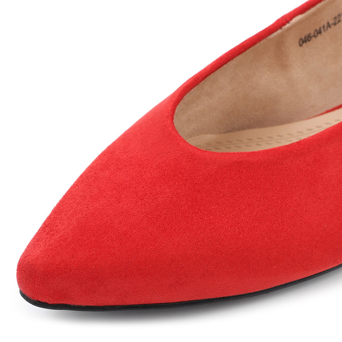 Красные женские туфли с открытой пяткой на небольшом каблуке LOLLI|POLLI