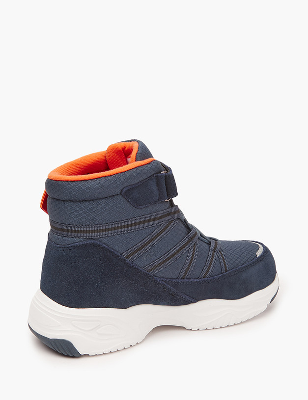 Синие спортивные ботинки для мальчиков на зиму MASCOTTE 189-324131-0203 | ракурс 4