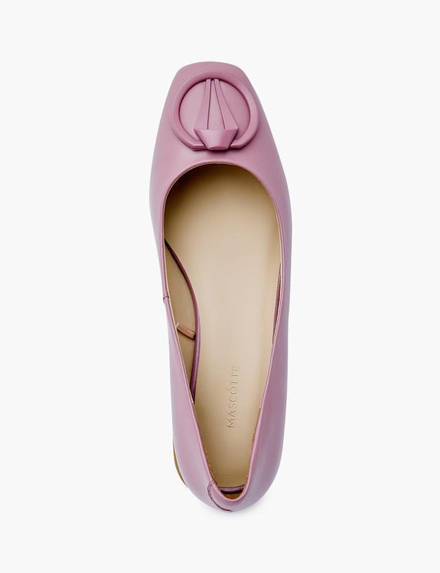Розовые кожаные женские туфли MASCOTTE 126-210511-6527M | ракурс 4