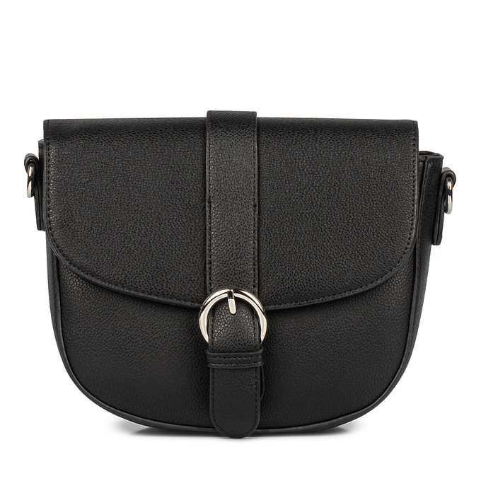 Женская черная кожаная сумка через плечо «Саламандер»