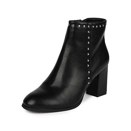 199-52WB-024SR Ботинки женские и.кожа/ворс.ткань черн, INSTREET