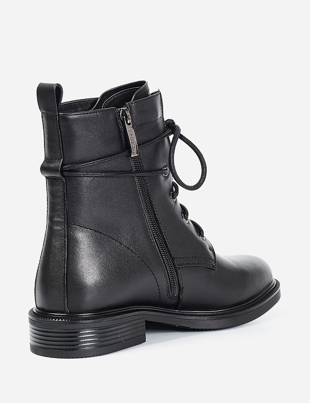 Черные кожаные женские ботинки MASCOTTE 99-92406210-3100M | ракурс 3