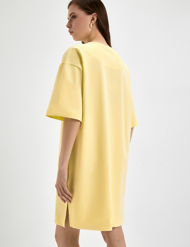 Желтое платье-футболка MASCOTTE 790-3110-2618 | ракурс 1