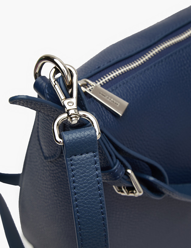 Синяя мягкая женская сумка из кожи MASCOTTE 660-3215-103 | ракурс 5