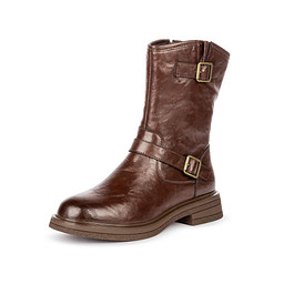 77-52WA-028VR Полусапоги женские кож.спилок/ворс.ткань корич, Zenden