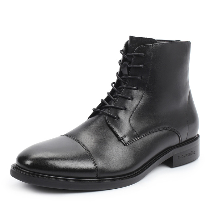 Высокие черные кожаные мужские ботинки «Томас Мюнц»
