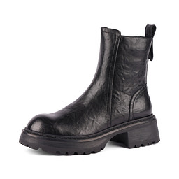 58-42WA-X131VR Ботинки женские кож.спилок/ворс.ткань черн, Zenden