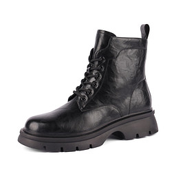 207-42WK-007SW Ботинки женские и.кожа/и.мех черн, INSTREET