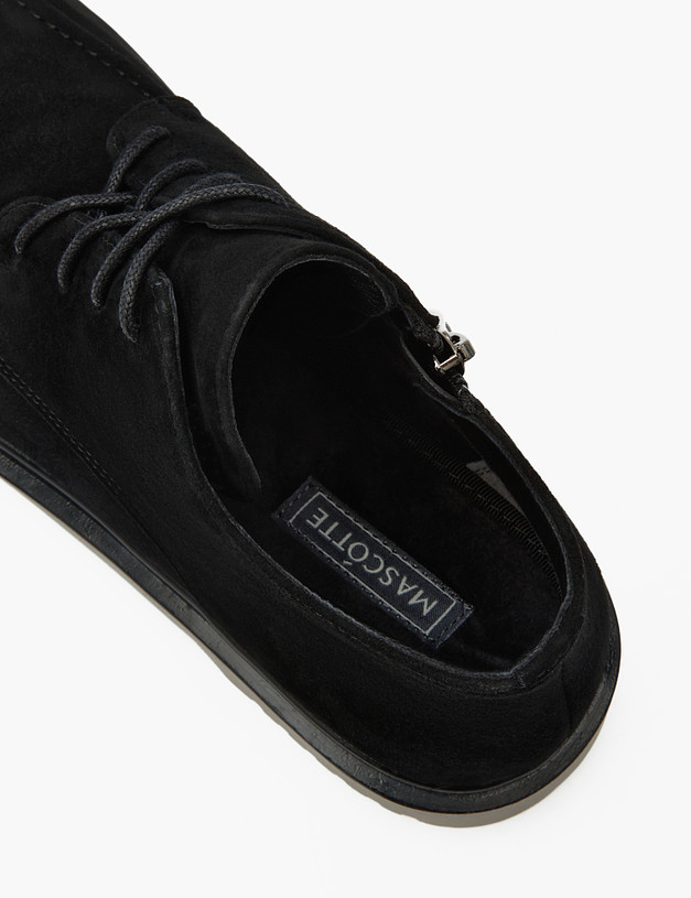 Черные женские ботинки из велюра MASCOTTE 233-310521-3605M | ракурс 6