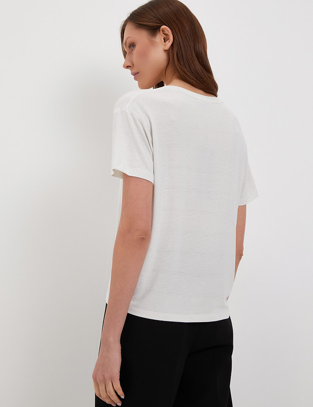 Белая женская футболка MASCOTTE 890-4102-24011 | ракурс 6