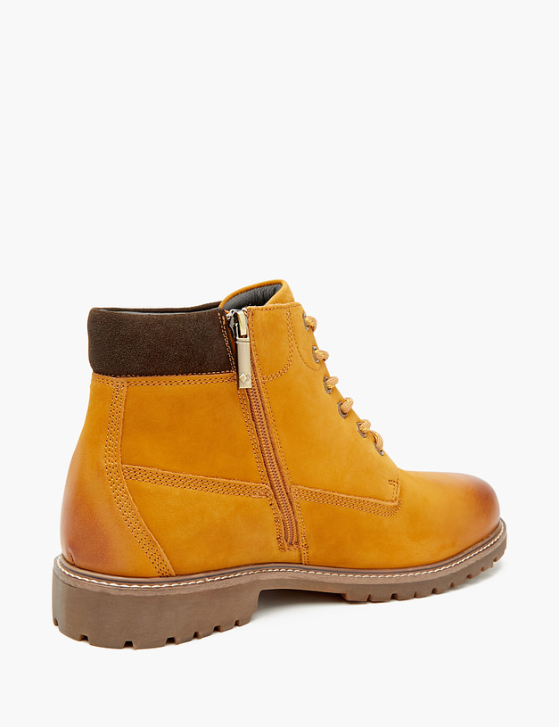 Желтые мужские зимние ботинки из нубука MASCOTTE 58-020631-0318 | ракурс 4