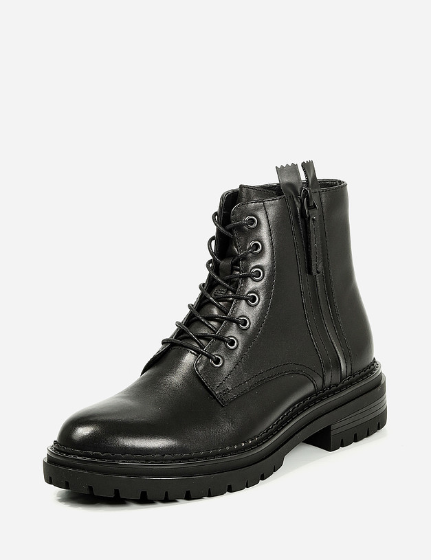 Черные женские ботинки с боковой молнией MASCOTTE 22-120221-3410M | ракурс 3