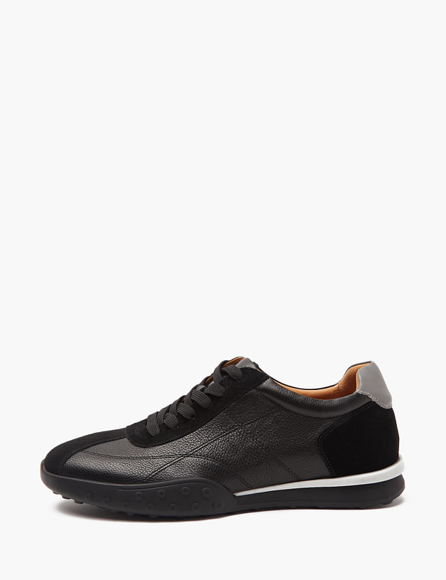Черные мужские кроссовки с велюровыми вставками  MASCOTTE 22-4192111-0102 | ракурс 1
