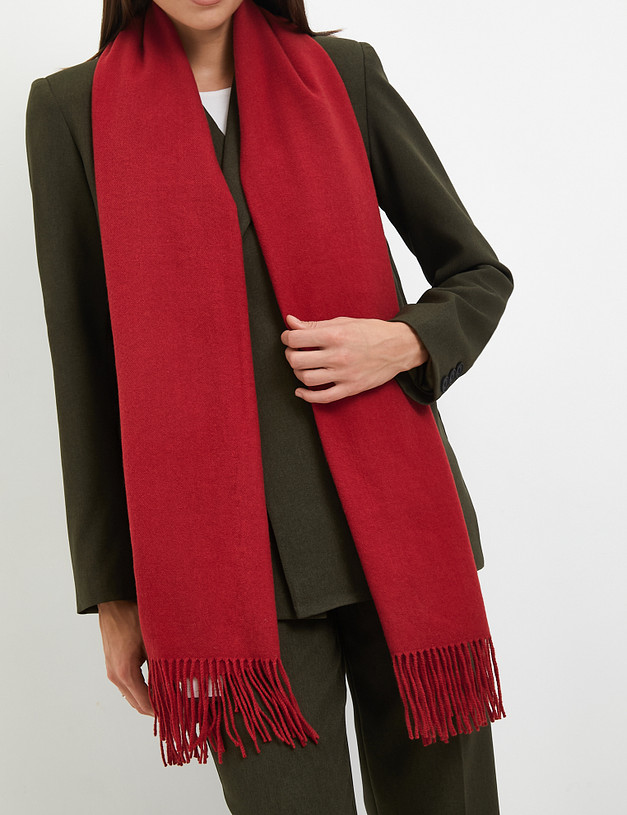 Бордовый женский шарф MASCOTTE 766-3210-2405 | ракурс 1