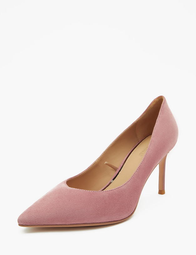 Розовые женские туфли из велюра MASCOTTE 15-2145113-4618M | ракурс 2