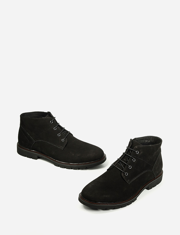 Черные мужские ботинки из нубука MASCOTTE 22-1212727-3301M | ракурс 8