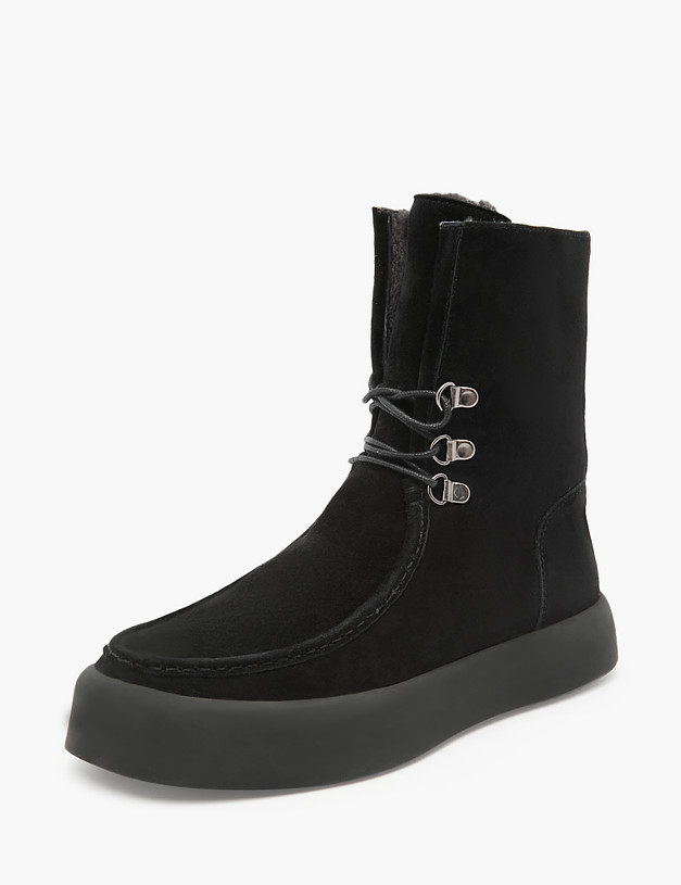 Черные женские зимние ботинки MASCOTTE 22-3200636-3605M | ракурс 2