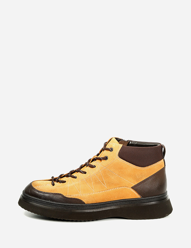 Желтые мужские ботинки с контрастными вставками MASCOTTE 22-1210622-0218 | ракурс 2