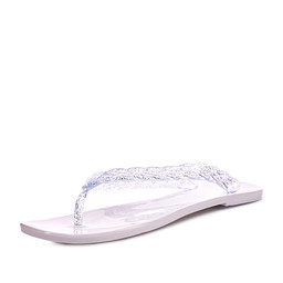 268-41FWK-057 Пантолеты (шлепанцы) пляжные жен. ПВХ/ПВХ Белый-Белый, INSTREET