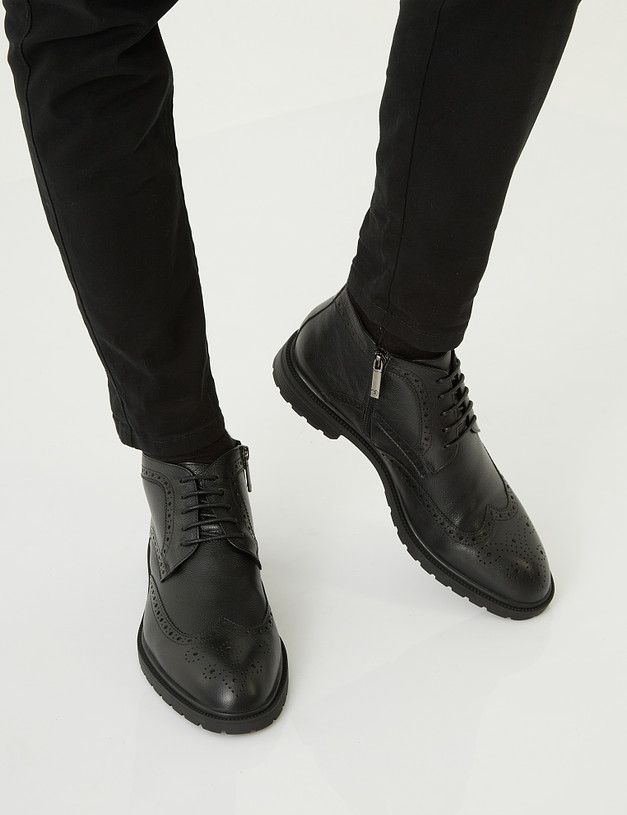 Черные мужские ботинки MASCOTTE 128-122322-0102 | ракурс 1