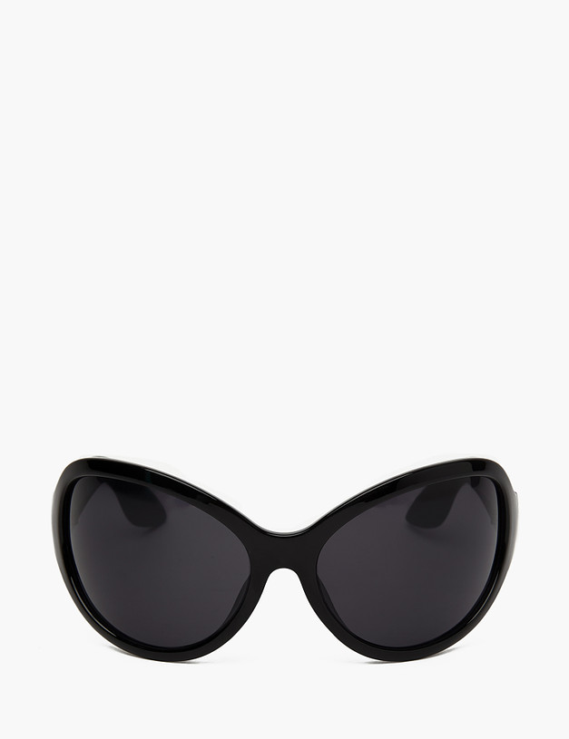 Черные круглые женские очки MASCOTTE 753-3202-7702 | ракурс 2