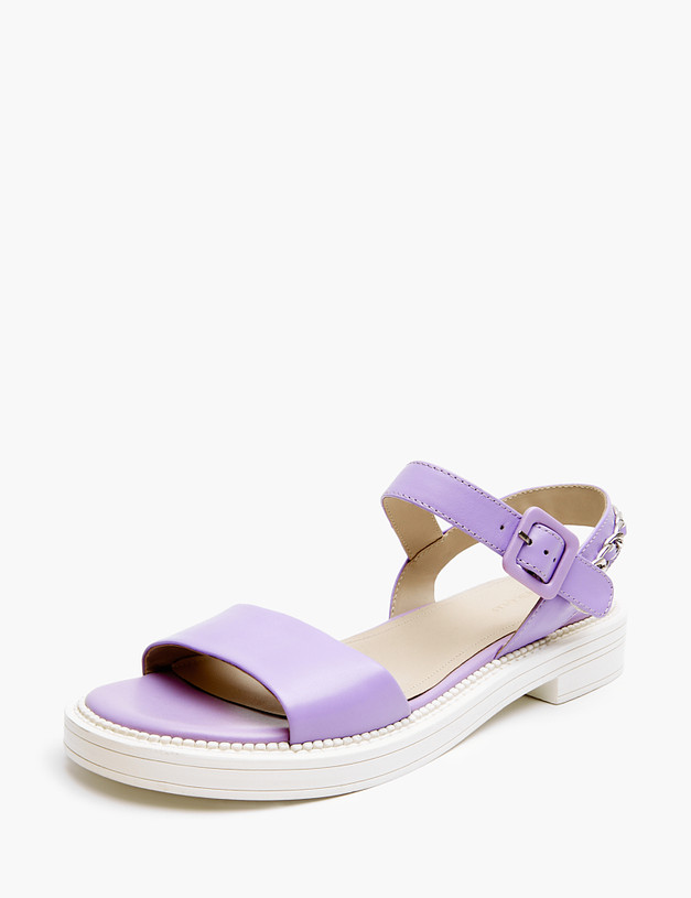 Фиолетовые женские сандалии из кожи MASCOTTE 233-3181912-6526M | ракурс 2