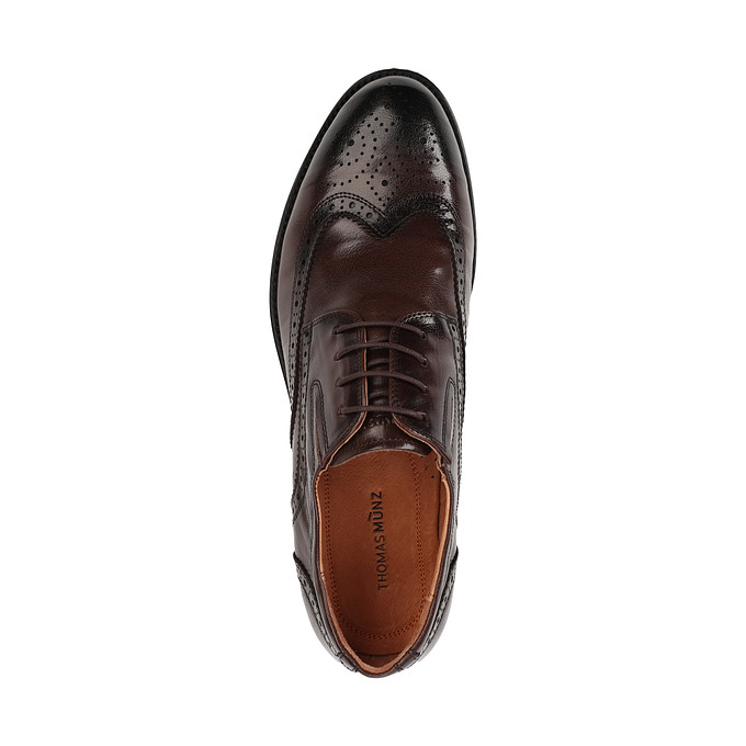Коричневые кожаные мужские туфли в стиле брогов «Томас Мюнц»